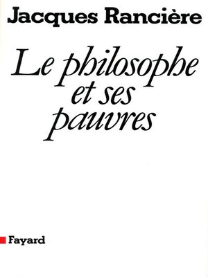 cover image of Le philosophe et ses pauvres (Nouvelle édition)